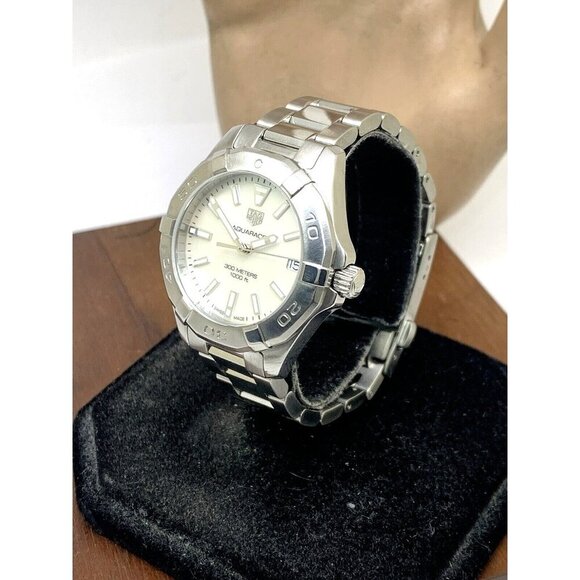 Tag Heuer Women's Watch WBD1311 Aquaracer Swiss Quartz Mother of Pearl Dial 32mm - Picture 2 of 14